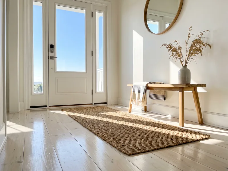 Clean hardwood floor in morning light